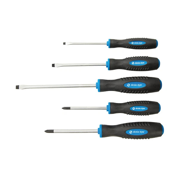Dickie Dyer Premium Soft-Grip Screwdriver Set 5 pieces Phillips / Slotted
