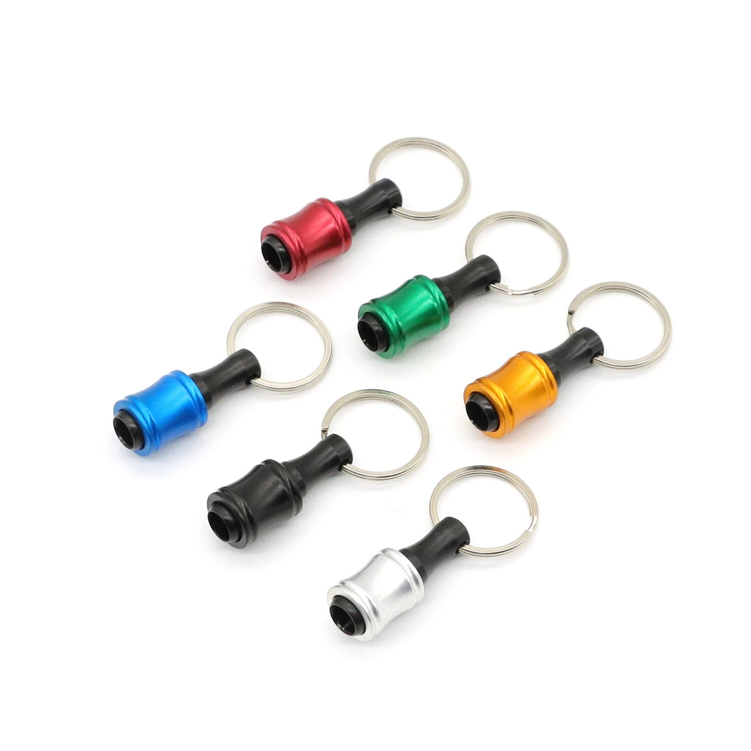 7Pcs 1/4" Hex Shank Quick Release Keychain Screwdriver Drill Bit Holder Bits Set