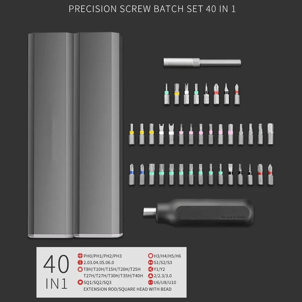 Screwdriver Kit 8/30/40/44 Precision Magnetic Bits Dismountable Screw Driver Set