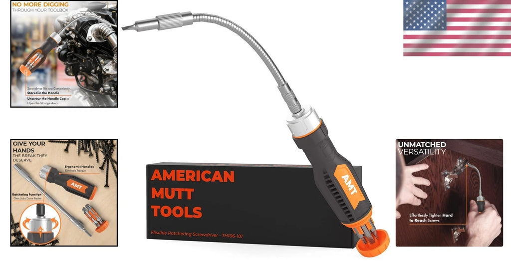 12-in-1 Ergonomic Flexible Shaft Screwdriver - Versatile Tool for Tight Spaces