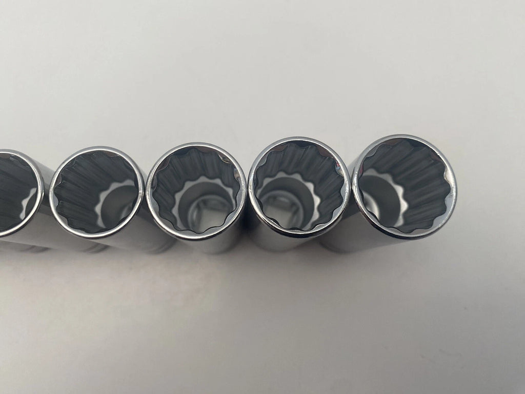 Blue Point 3/8” Deep Socket Set 10-19mm 12 Point 10pc Set As Sold By Snap On