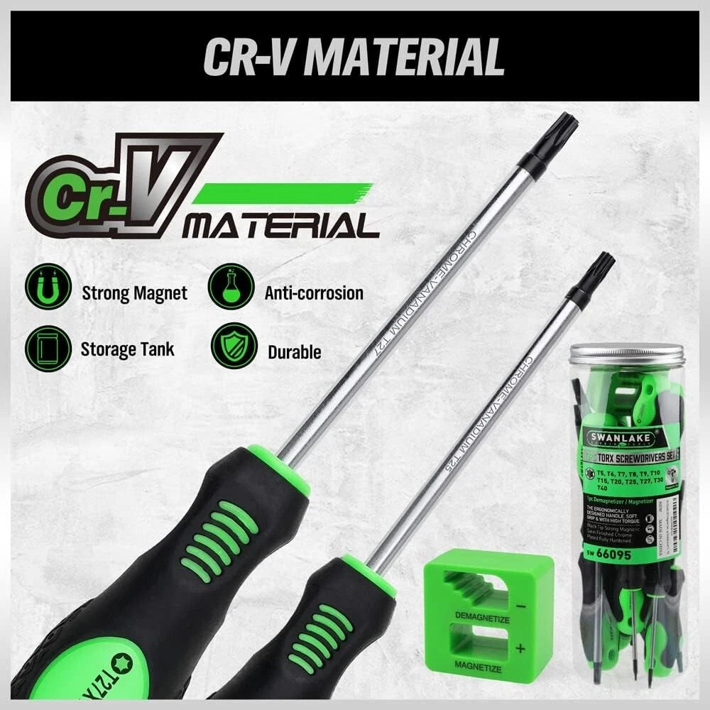 Juego De Destornilladores Torx Magnéticos De 13 Piezas, Estrella De Destornil US