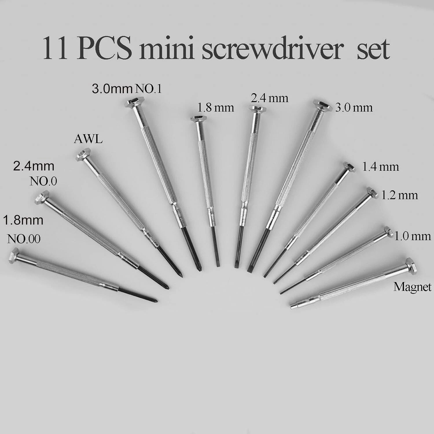 11PCS Small Precision Screwdriver Set, Premium Mini Screw Driver Set Kit, 6 Diff