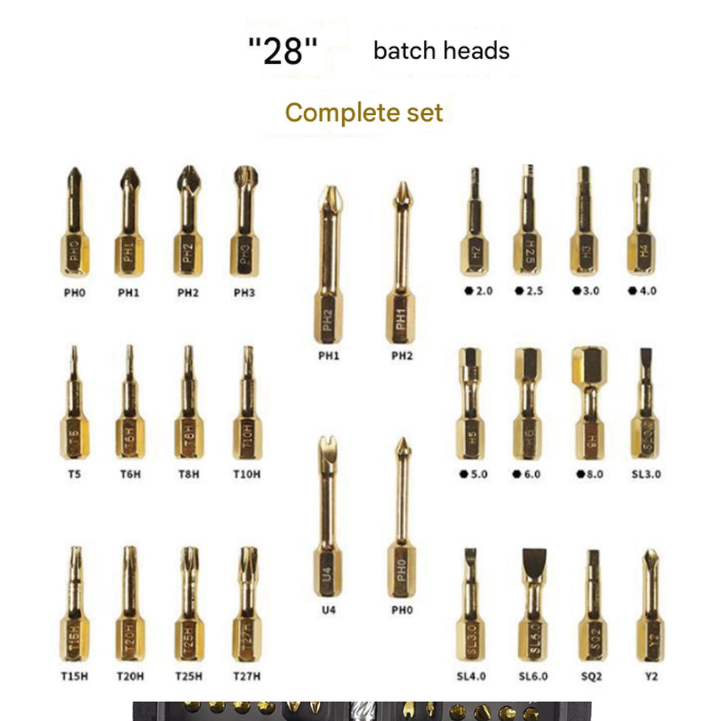 30 in 1 T-Type Multi-Purpose Ratchet  Screwdriver Bits Set DIY Toolbox