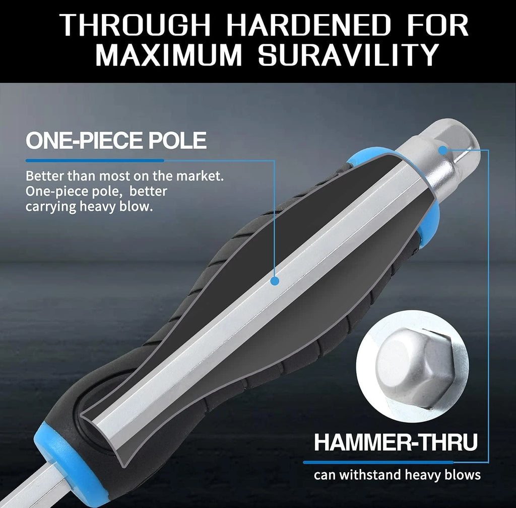 12-Piece Magnetic Screwdriver Set, Heavy Duty Screwdriver Set Go-Thru Steel Blad