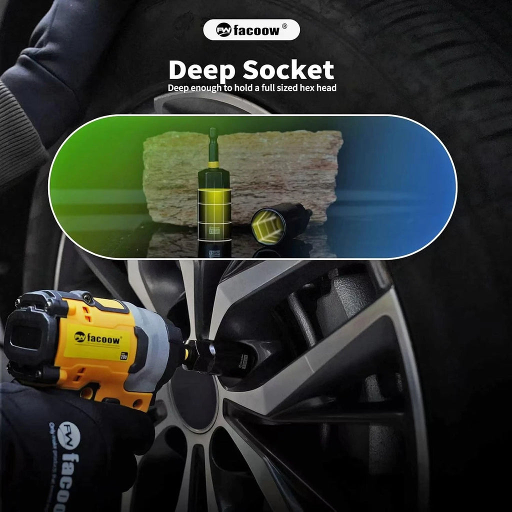 55PCS Impact Nut Driver Set, Magenetic Nut Driver Set for Impact Drills and Prem