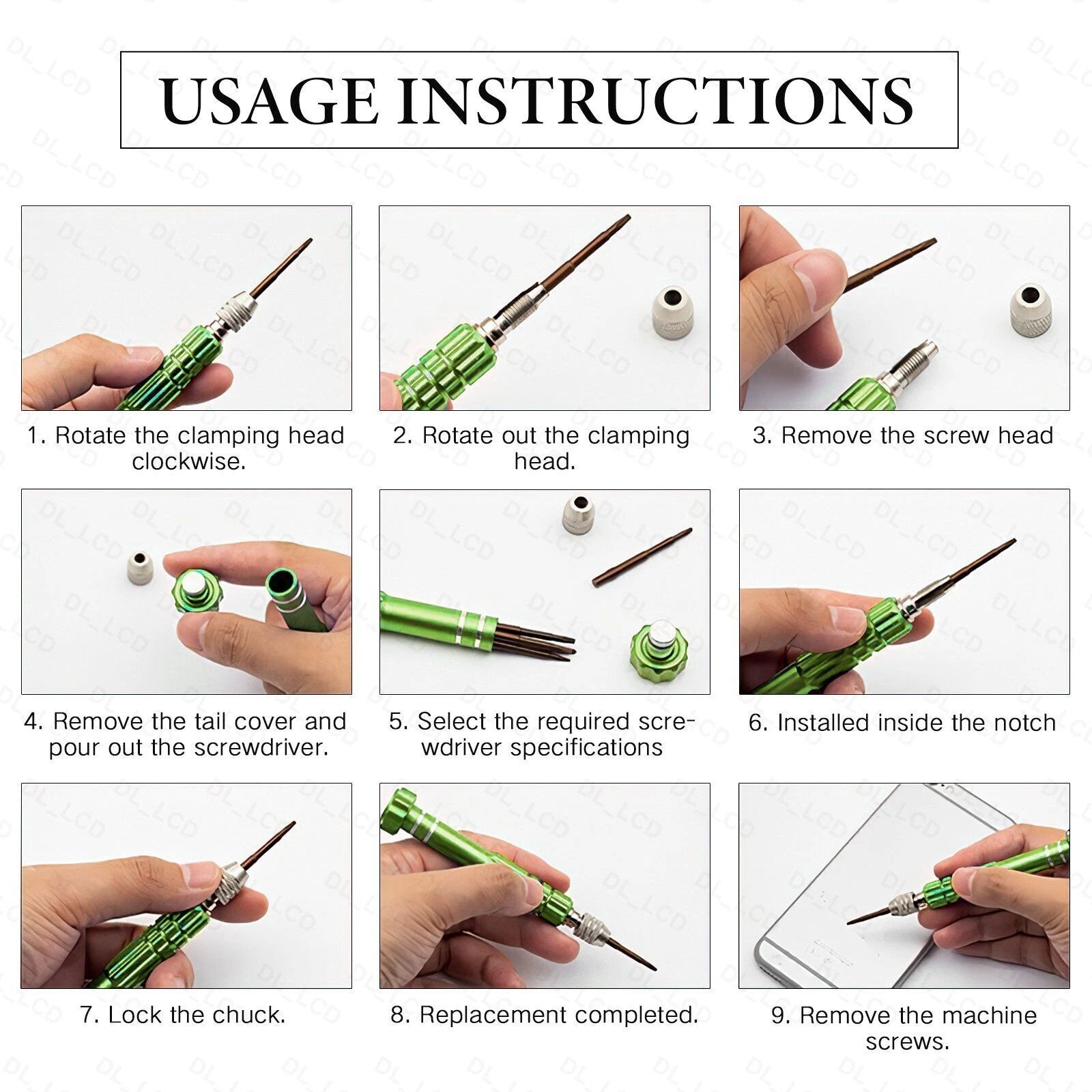 Small Screwdriver Watch Glasses Mini Set, Micro Precision Tiny Screwdriver Set S