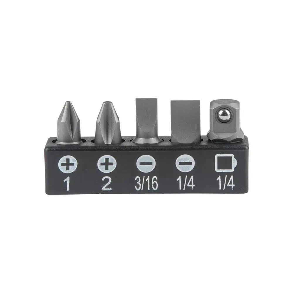 1/4 In. Drive Electrician'S Mini Ratchet with Screwdriver Bits and Adapter