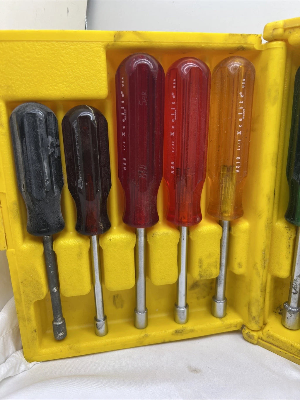 XCELITE Cooper Tools 10 PC Standard Hollow-Shaft Nutdriver Set HS-6-18 NOS USA