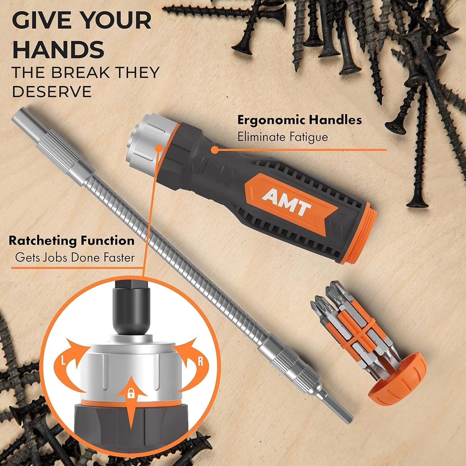 12-in-1 Ergonomic Flexible Shaft Screwdriver - Versatile Tool for Tight Spaces
