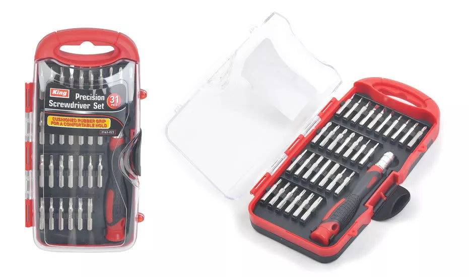 New KING 31 PC Precision Screwdriver & Bits Set, Toy Phone Watch Computer Repair