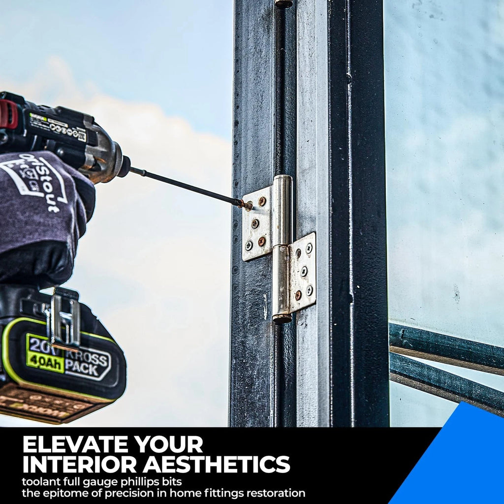 6 Inch Long Phillips Bit#2 Magnetic anti Slip Impact Screwdriver Bits Set,10Pcs