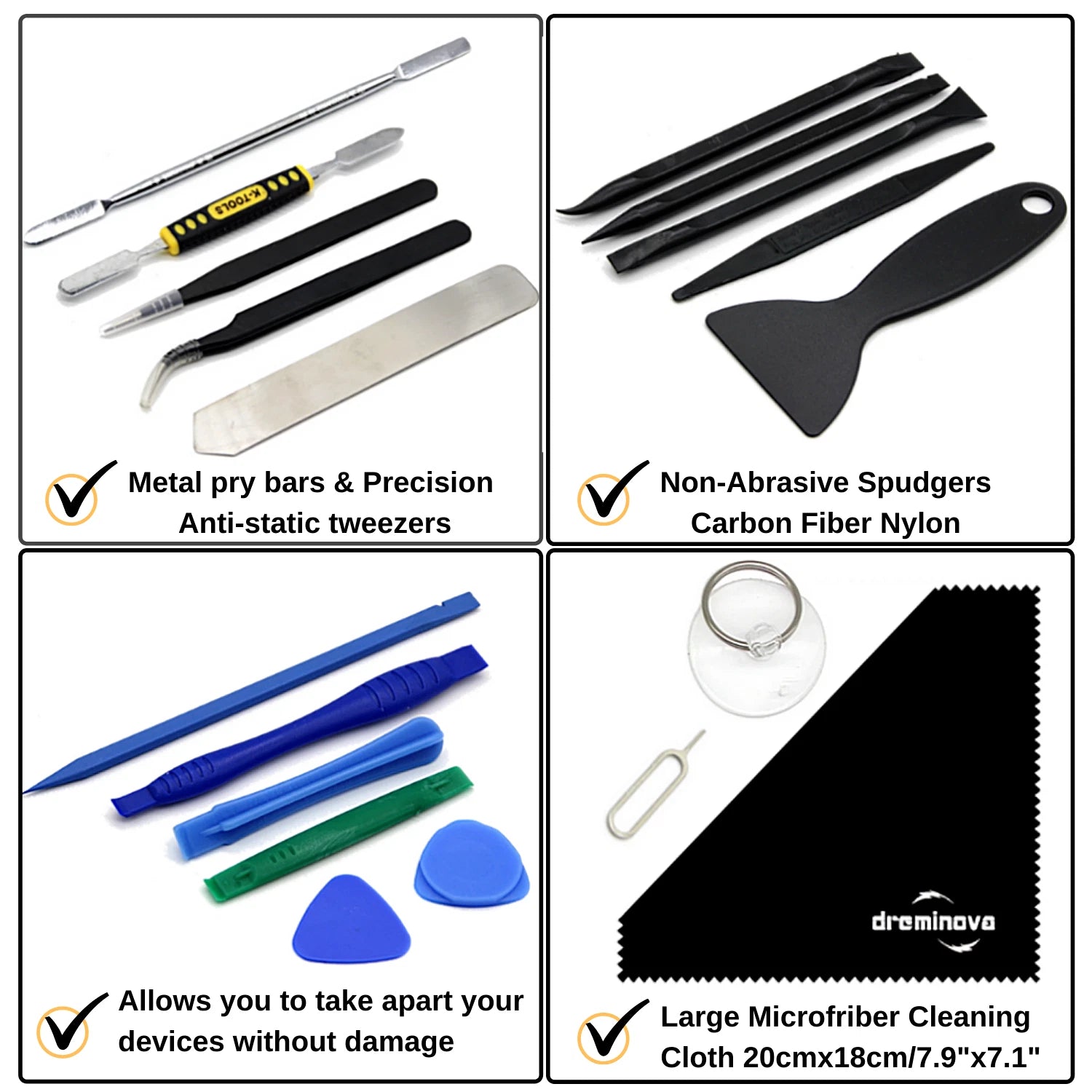 Laptop repair tools for PC Computer Phone Screen Opening Spudger Pry Mat Kit Set