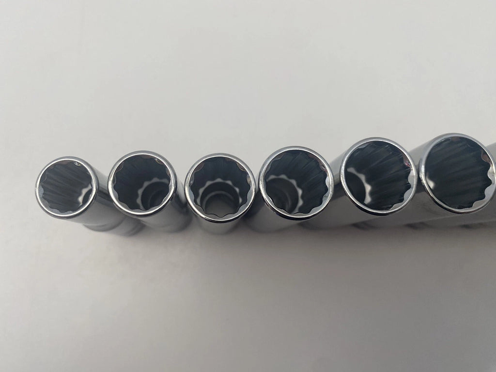 Blue Point 3/8” Deep Socket Set 10-19mm 12 Point 10pc Set As Sold By Snap On