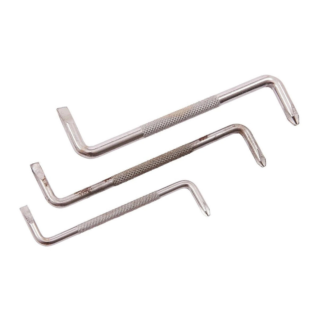 Offset Screwdriver 3pcs Set Double Sided Cranked Right Angled Flat Screwdriver