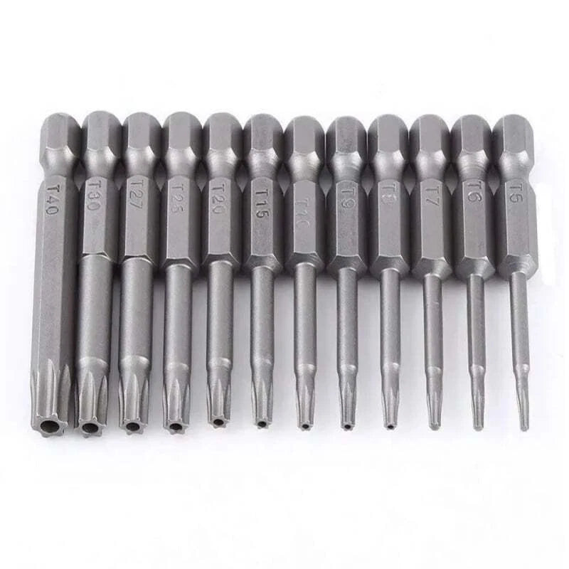 13PCS Magnetic Torx Bit Set Impact Driver Drill Security Tamper Proof T5-T40
