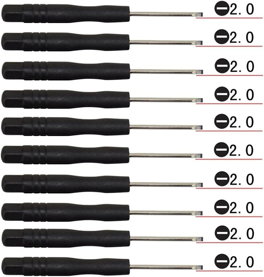 Set of 50 Slotted 2.0mm Flat Head Mini Screwdrivers Set Color: 50 Pcs