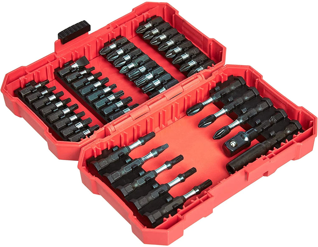Amazon Basics 42-Piece Impact Screwdriver Bit Set Phillips, Slotted and Torx, On