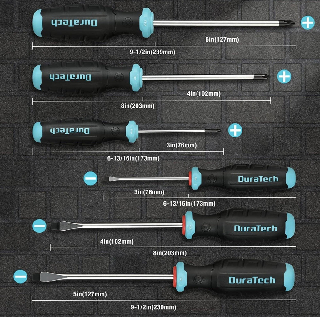 6 Pcs Magnetic Screwdriver Set, Magnet Tip 180 Rotating