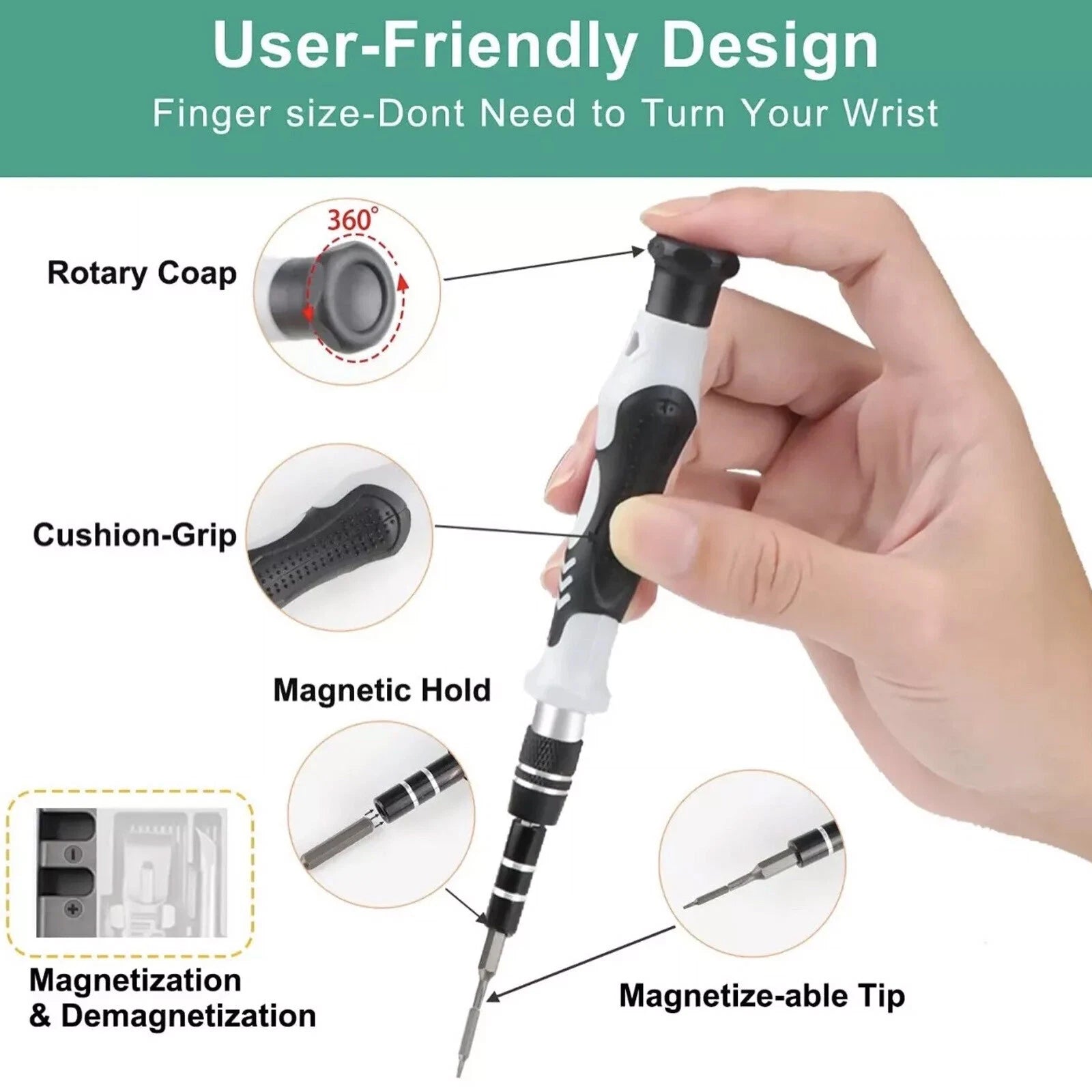 Precision Screwdriver Set with 108 Bits, 132 in 1 Small Screw Driver suits