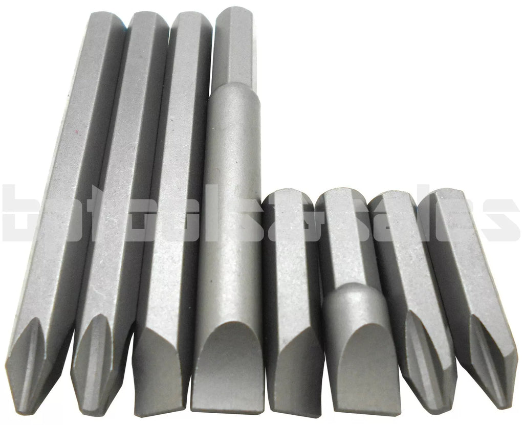 8pc Impact Driver Bit Set Screwdriver Kit Fits 3/8" & 1/2" Impact Drivers CR-V