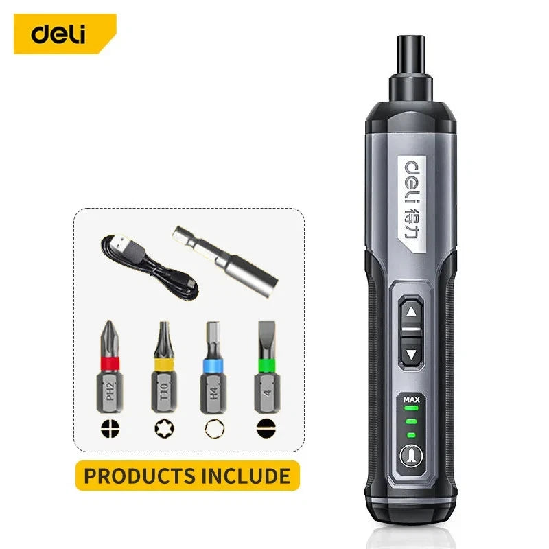 4V Electric Screwdriver Set USB Rechargeable 10/33 Bit Set Drill Multi-function