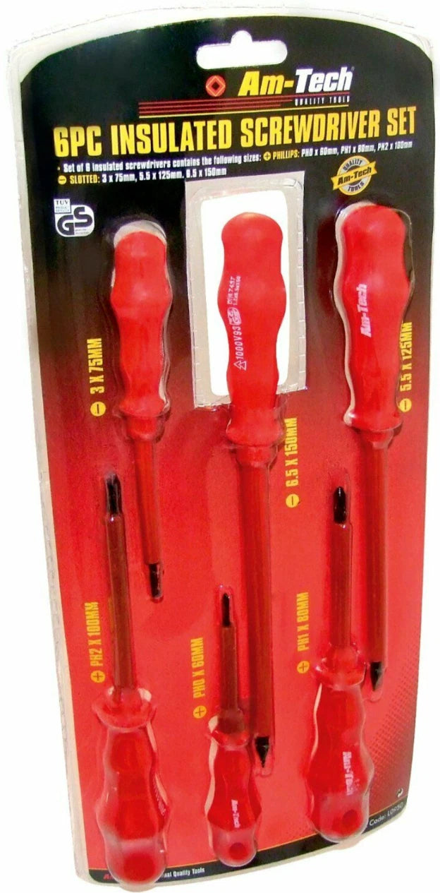 Am-Tech Electricians Insulated Screwdriver Set (6 Pieces)