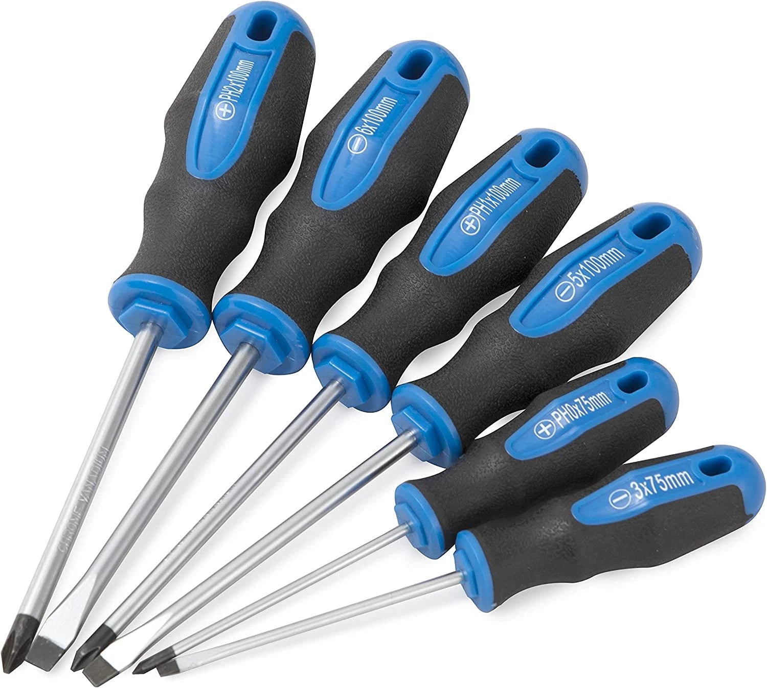 ROTATION 6PCS Magnetic Tip Screwdriver Set, 3 Phillips and 3 Flat, Professional