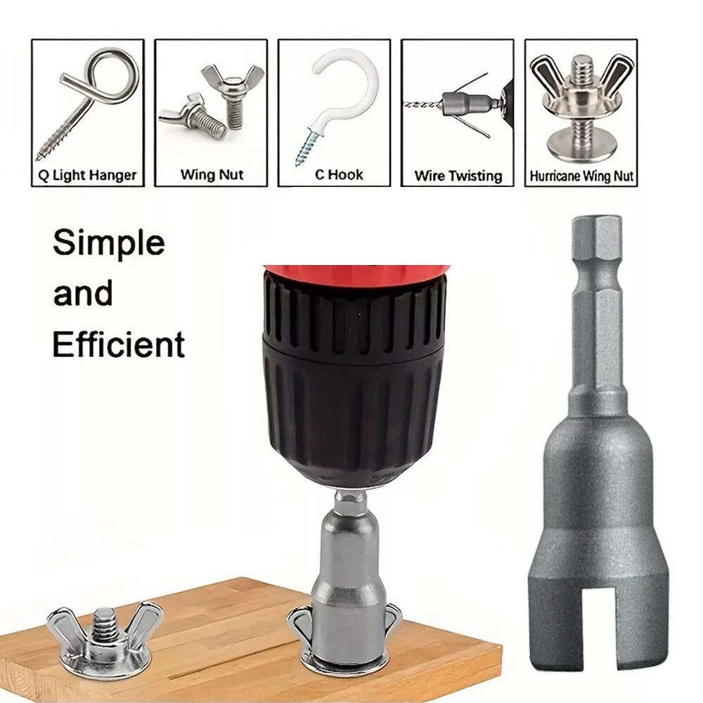 Hurricane Wing Nut Driver - Wingnut Driver Socket Tool for Power Drill US