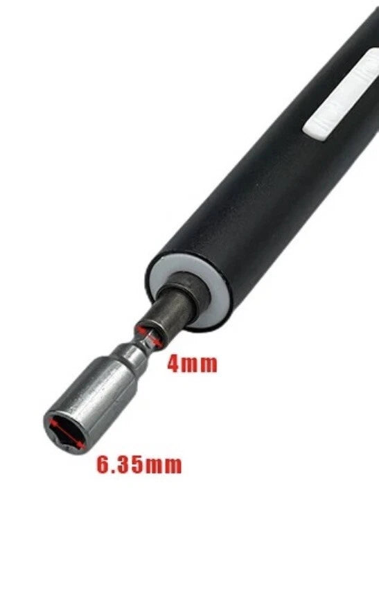 Micro Bit Adapter Hex 4mm to 6.35mm 1/4" Screwdriver Bits Magnetic System 4 Tool