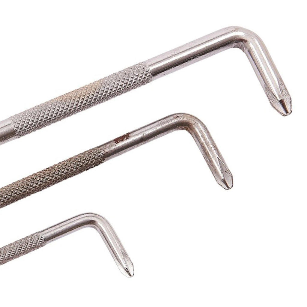 Offset Screwdriver 3pcs Set Double Sided Cranked Right Angled Flat Screwdriver