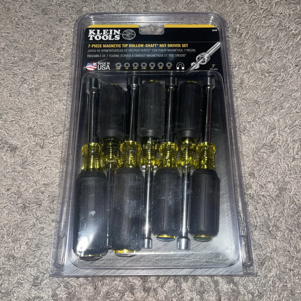 Klein Tools 631M 3-Inch Shaft Nut Driver Set - 7 Piece