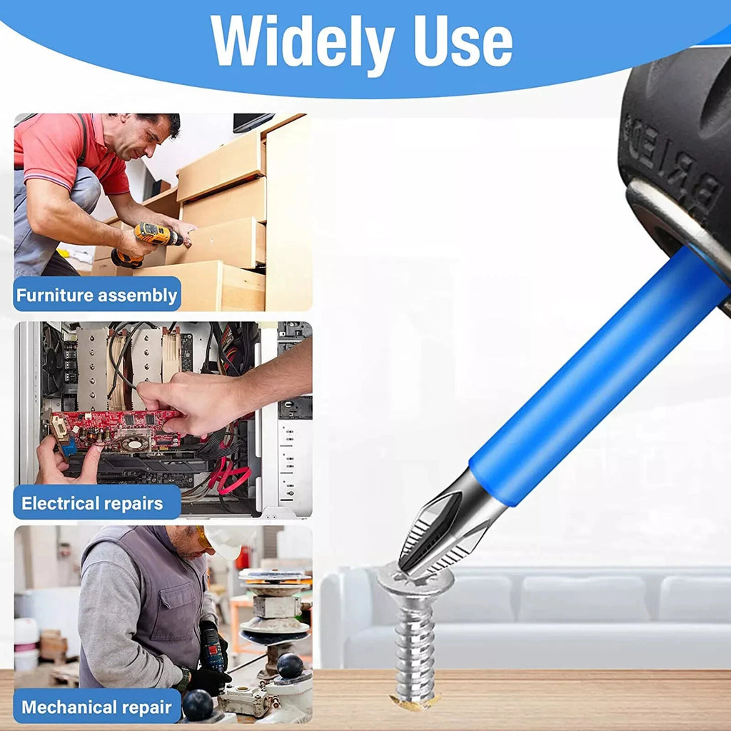 7~21 Magnetic screwdriver bit Bits set PH2 Anti-slip Hex Shank Screw Cross Head