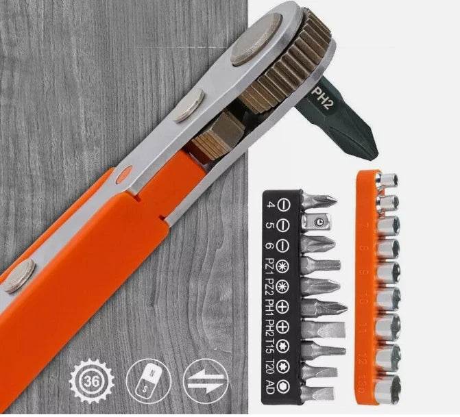 20pcs/set Right Angled Offset ratchet Screwdriver set NEW Philips pozi Torx UK