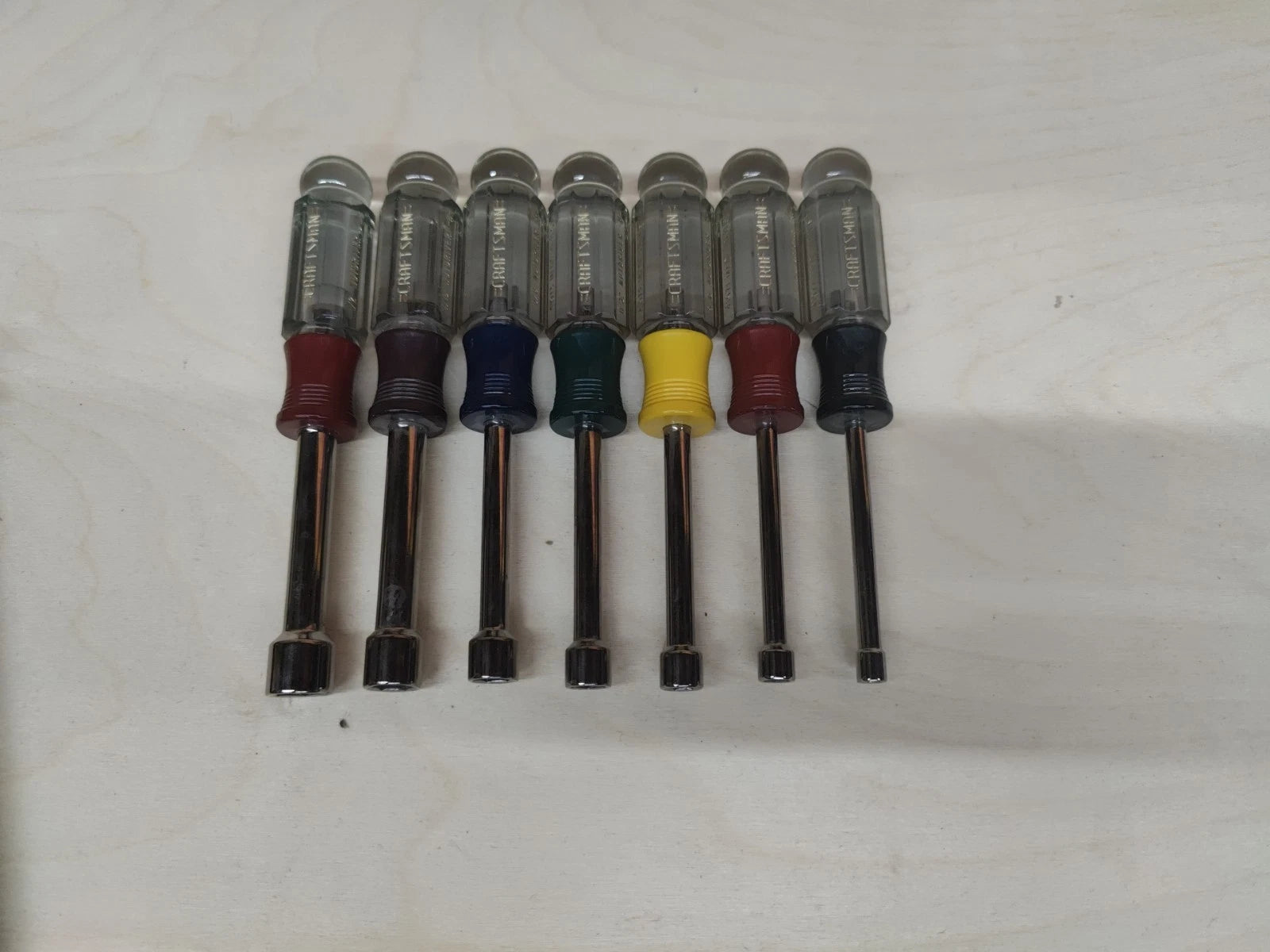 Craftsman USA 9-4196 Nutdriver Set 7 Pc w/ wall holder 3/16" thru 1/2"  H Series