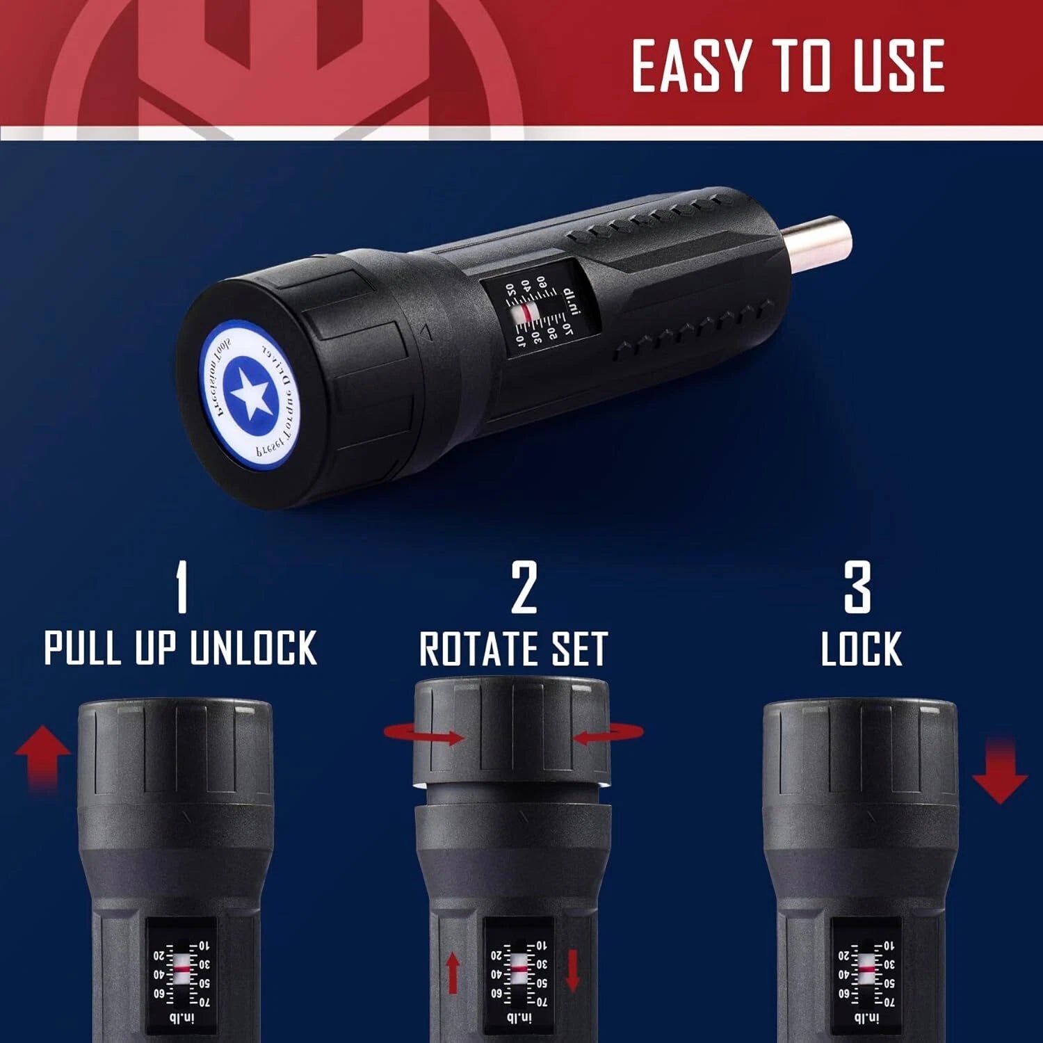 Torque Screwdriver Wrench Driver Set for Maintenance w/T-bar Handle 40 Hex Bits