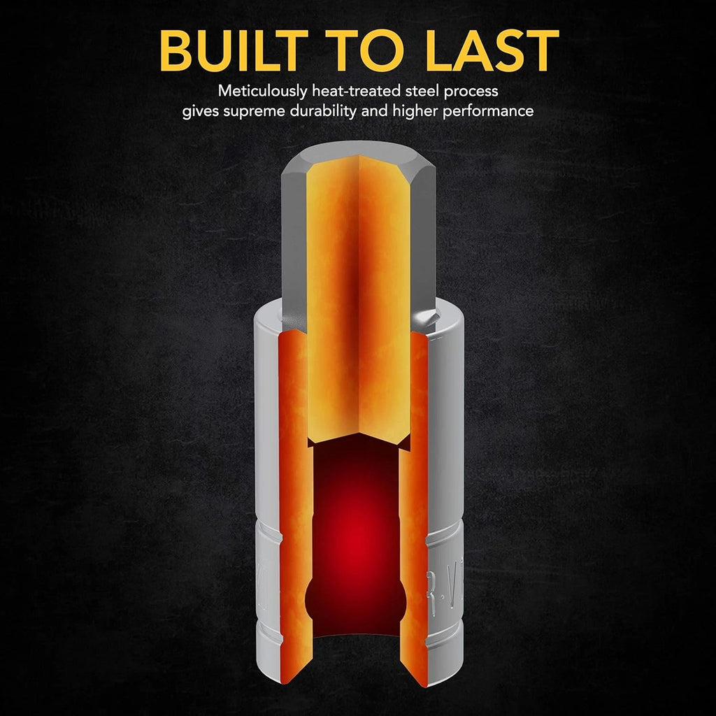 LEXIVON Master HEX Bit Socket Set, Premium S2 Alloy Steel | Complete 32-Piece,