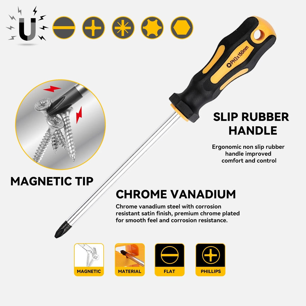 43-pc Magnetic Screwdriver Set w/ Case & Heat Shrink Repair Tool Kit