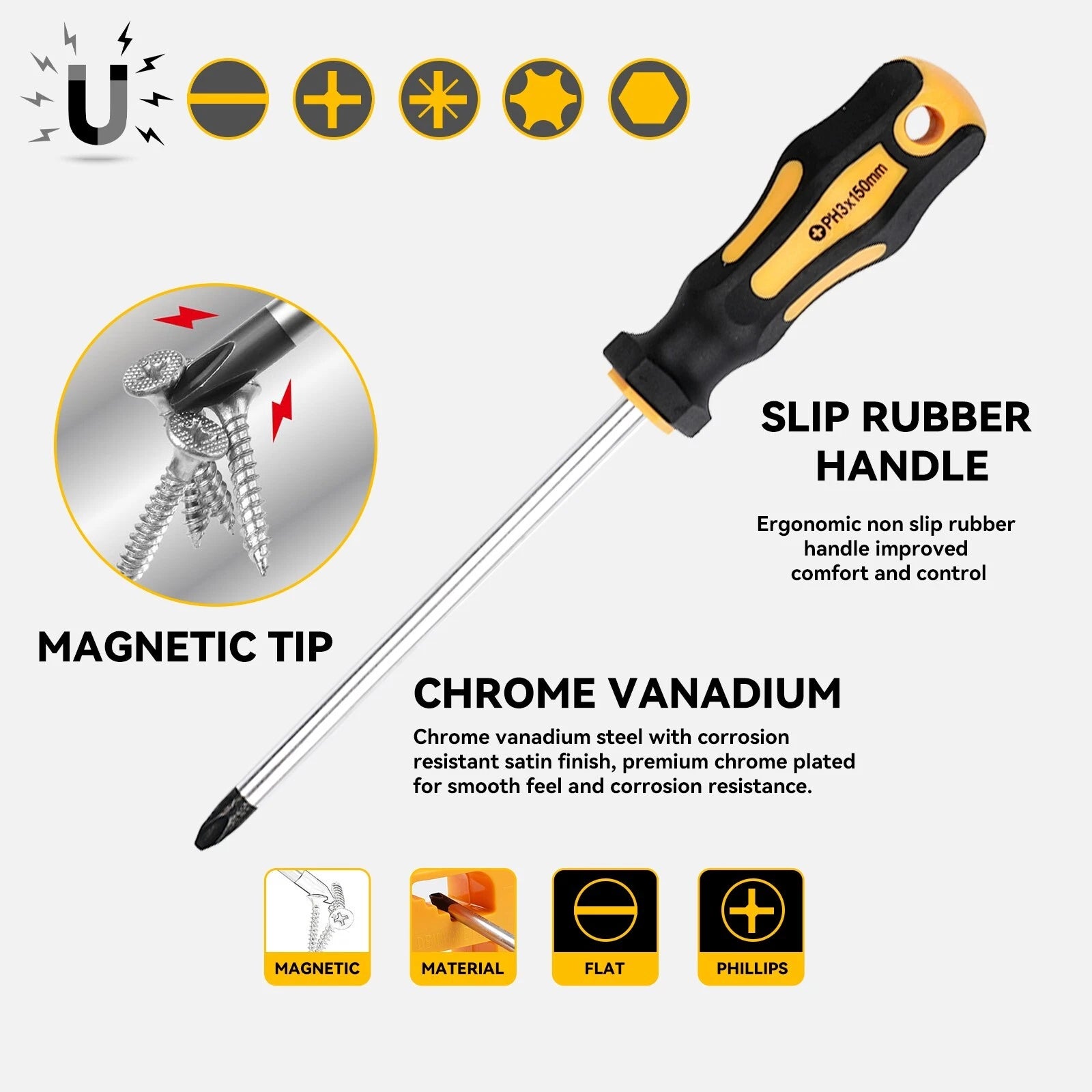 43-pc Magnetic Screwdriver Set w/ Case & Heat Shrink Repair Tool Kit