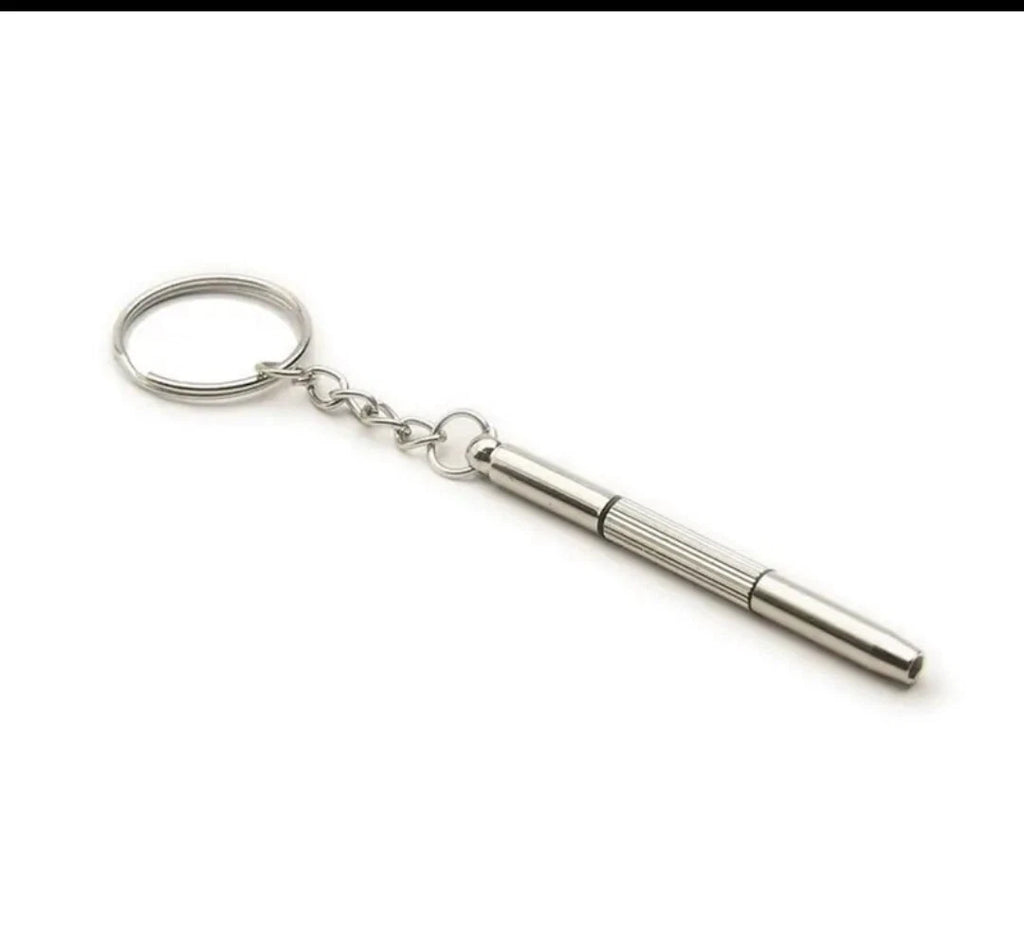 3 In 1 Mini Screwdriver Keyring Repair Set Multi Tool For Glasses, Phone, Watch