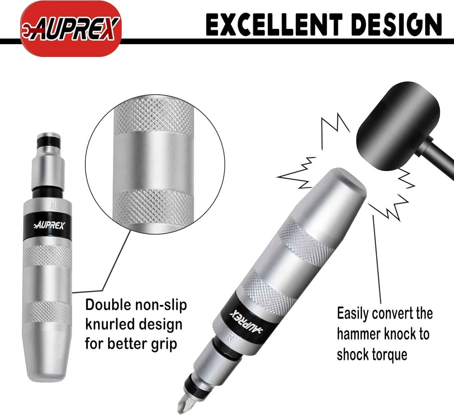 Juego de destornilladores manuales de impacto manual 1/2 pulgadas, 12 piezas