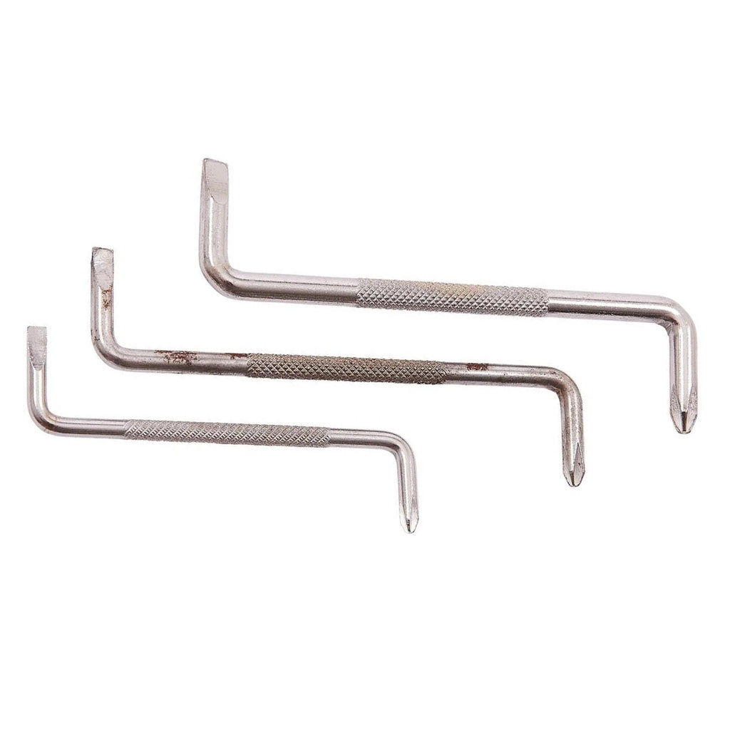 Offset Screwdriver 3pcs Set Double Sided Cranked Right Angled Flat Screwdriver