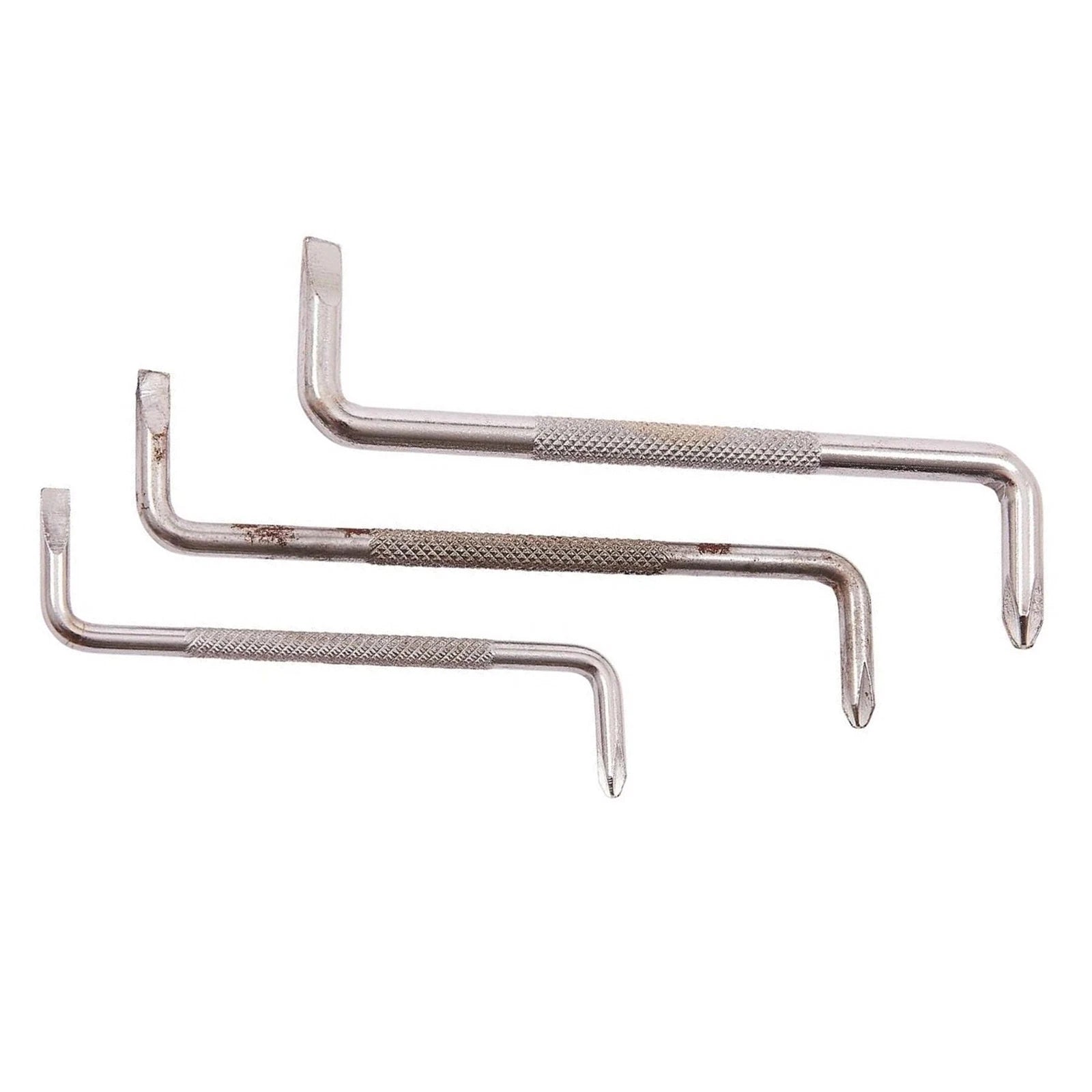 Offset Screwdriver 3pcs Set Double Sided Cranked Right Angled Flat Screwdriver