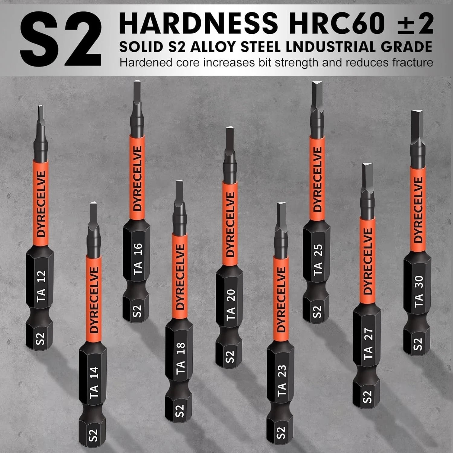 10-Pack Triangle Screwdriver Set - Premium S2 Steel Triangle Bit Set (2.56" Long
