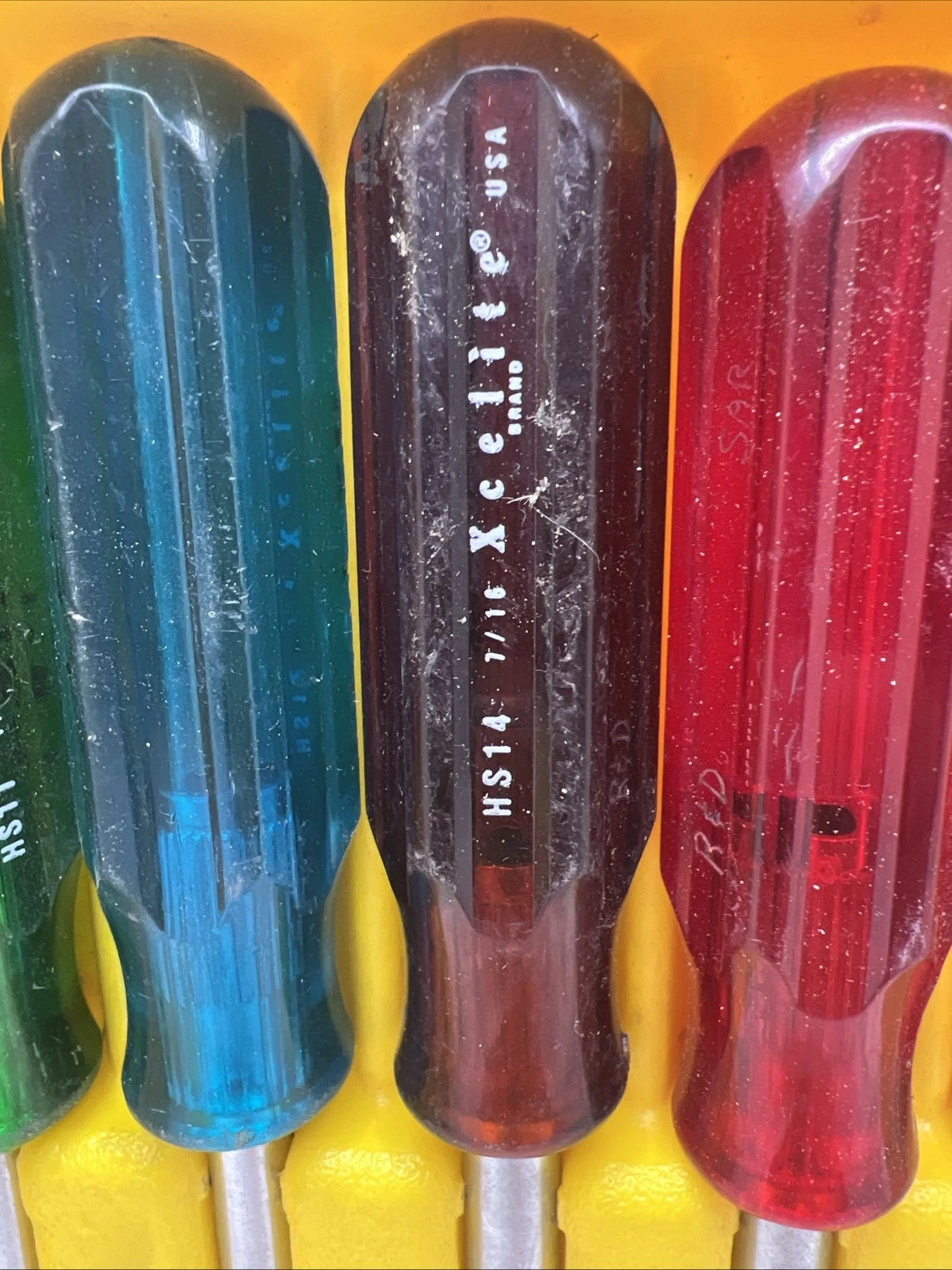 XCELITE Cooper Tools 10 PC Standard Hollow-Shaft Nutdriver Set HS-6-18 NOS USA