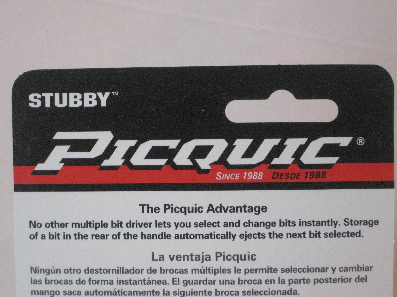 PICQUIC STUBBY Multi Bit Screwdriver Ideal for the Kitchen drawer "Smoke Black"