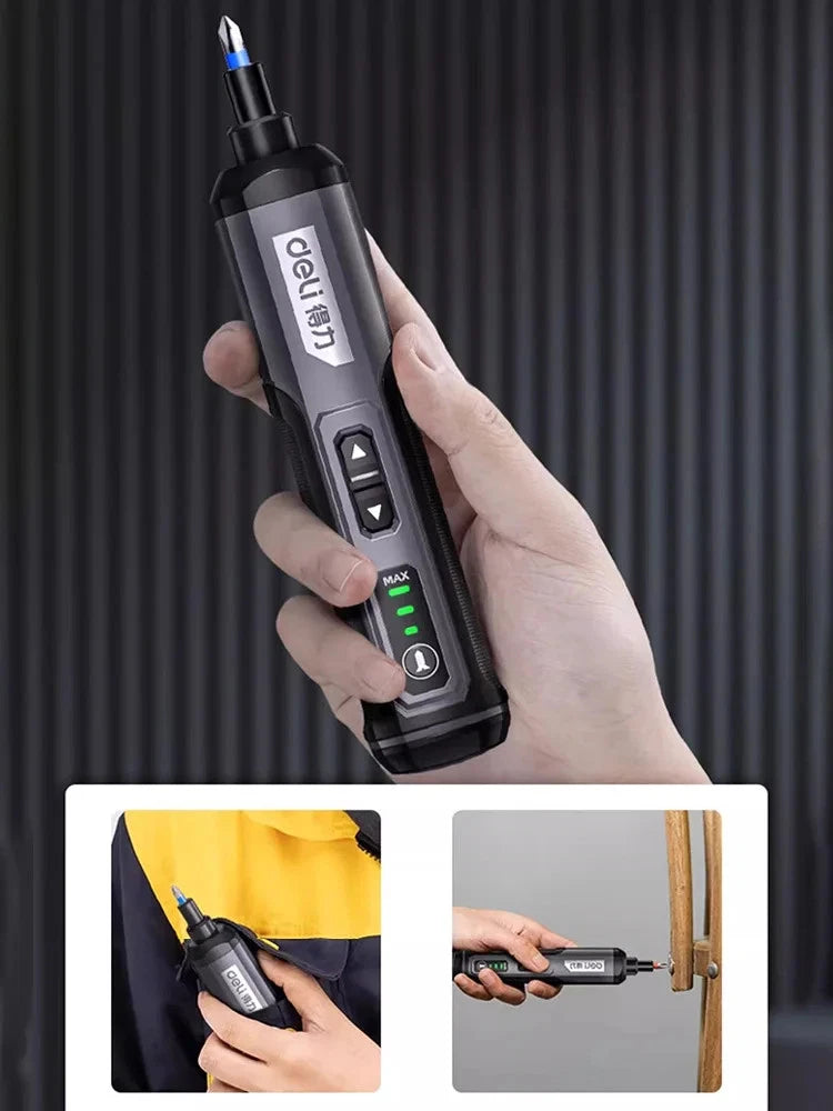 4V Electric Screwdriver Set USB Rechargeable 10/33 Bit Set Drill Multi-function