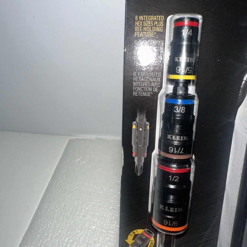 Brand New Klein Tools 32900R 7-In-1 Impact Flip Socket Set With 5” Handle