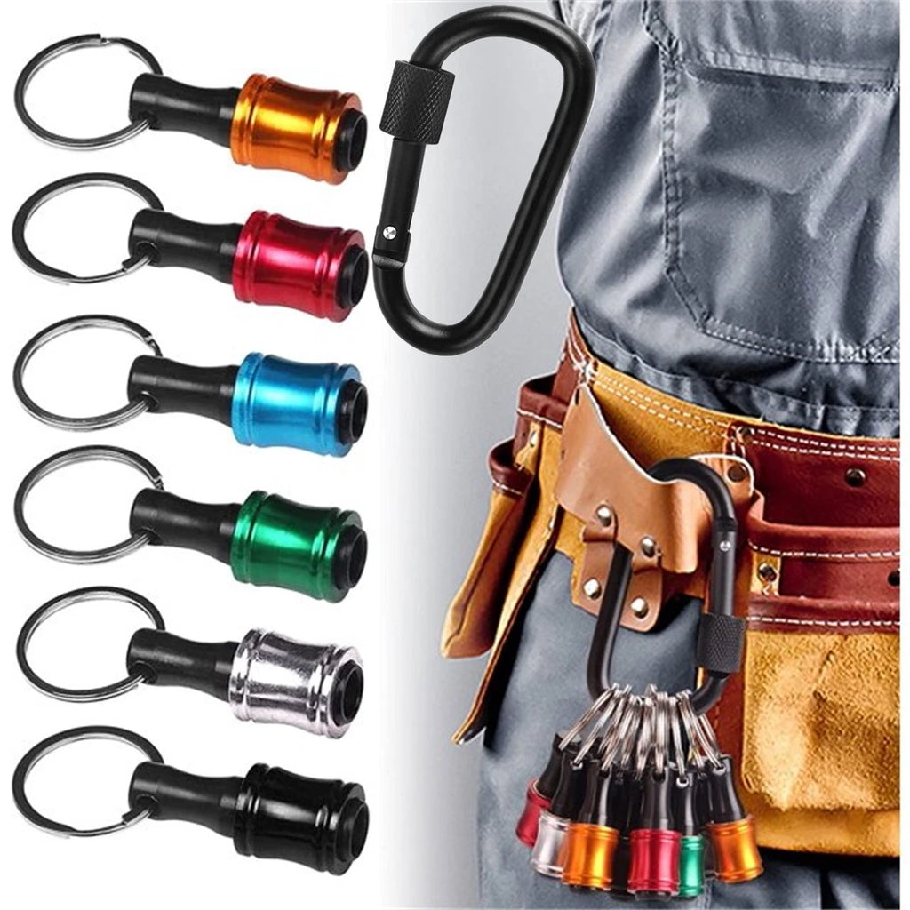28PCS 1/4" Hex Shank Quick Release Keychain Screwdriver Drill Bit Holder Bit Set