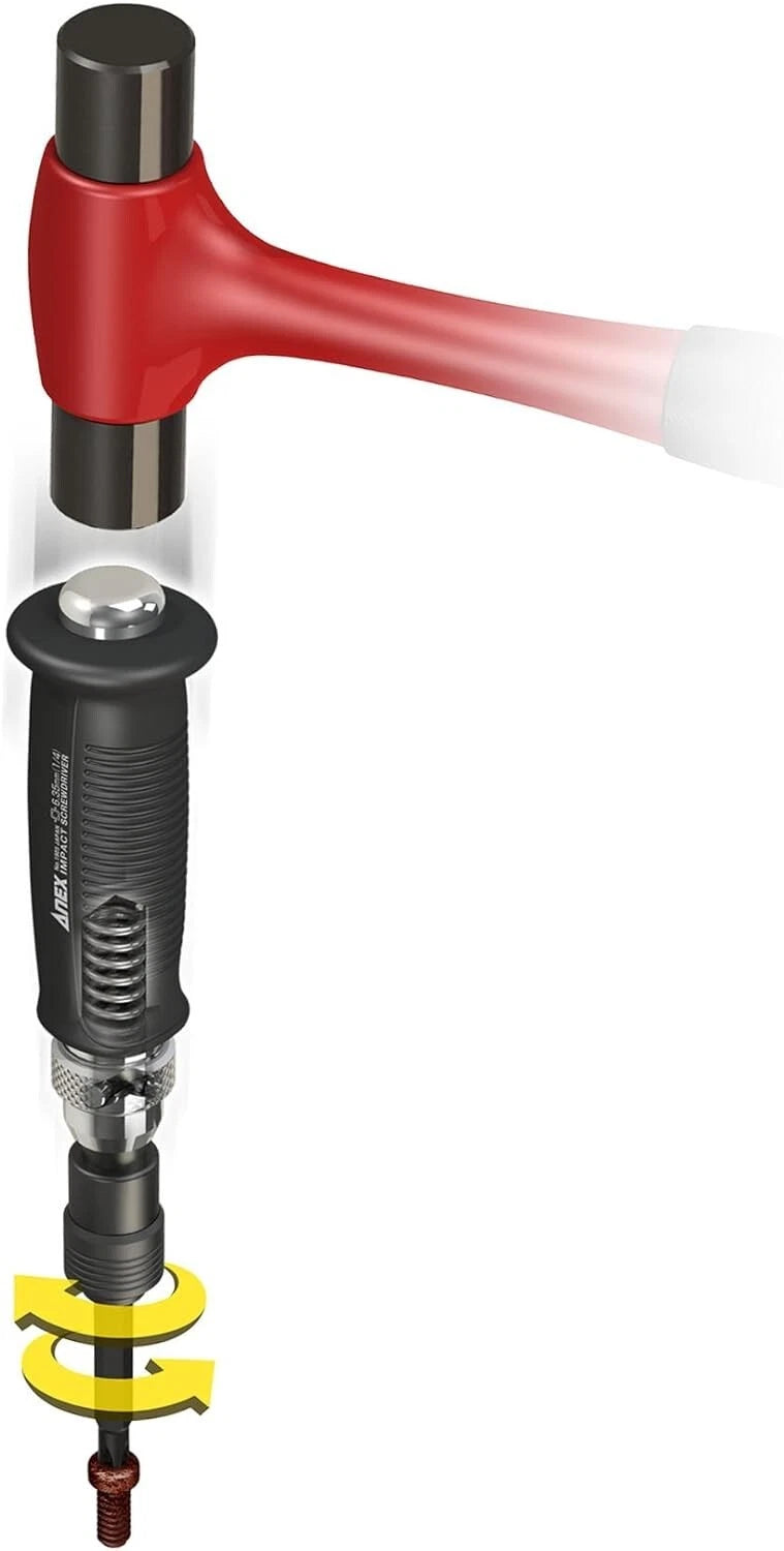 ANEX 1903-S Mini Impact Screwdriver with 4 Bits From Japan